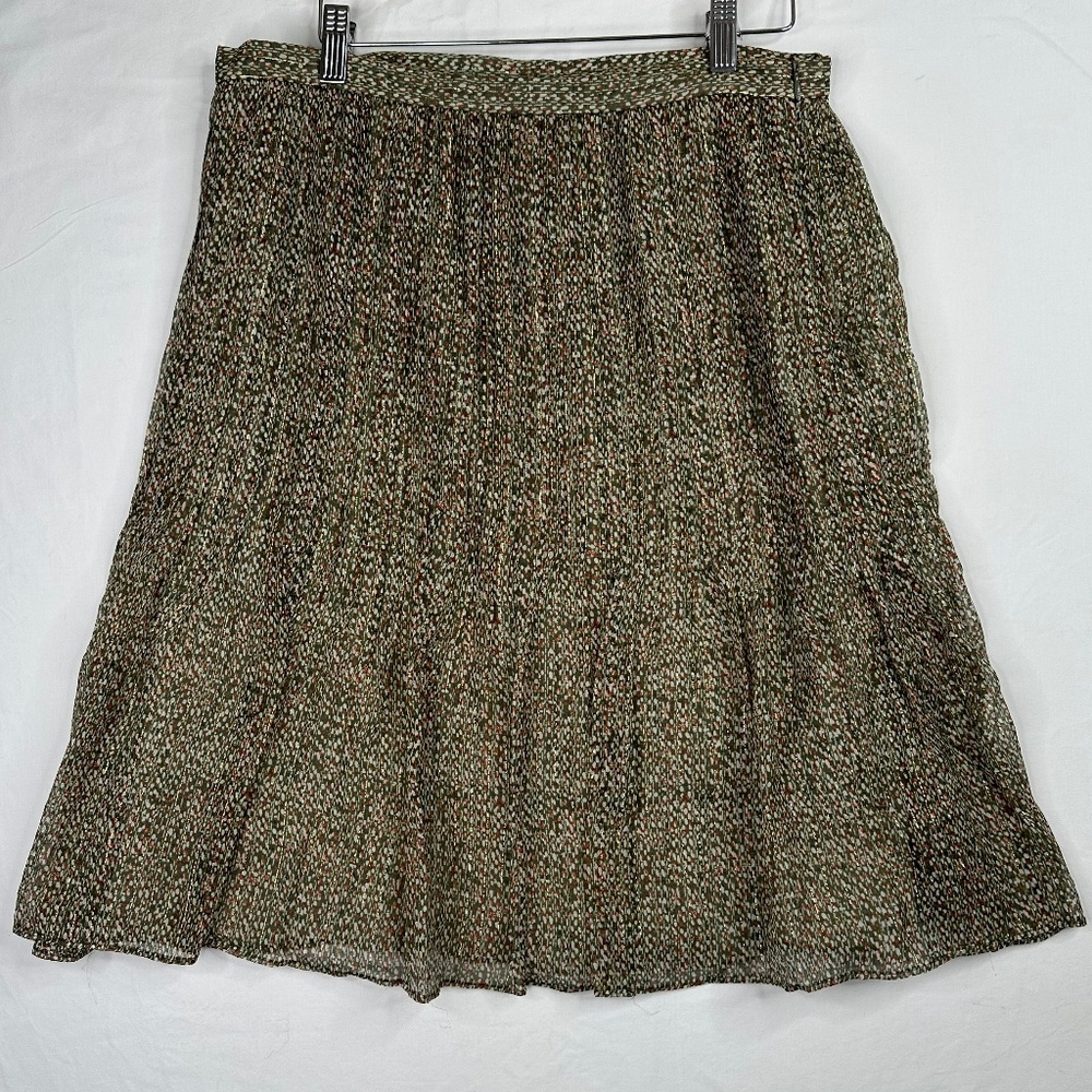 W‎ by Worth Green Silk Skirt Size 10